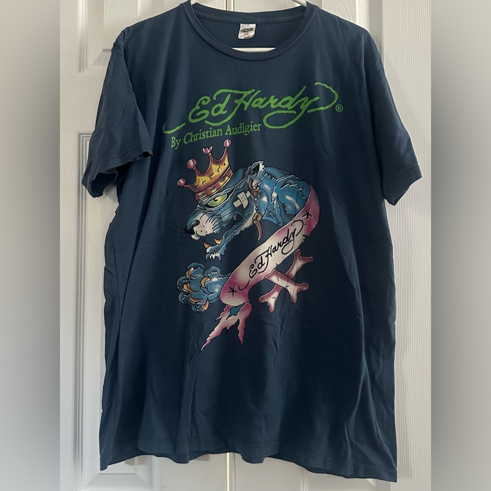 Ed hardy t shirt vintage y2k size XL